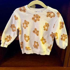 Zara 12-18mo sweatshirt teddy bear print
